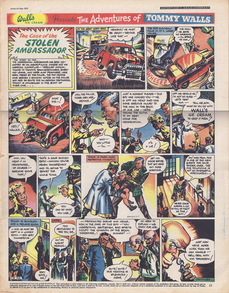 Tommy Walls comic page from Eagle, May 1953.